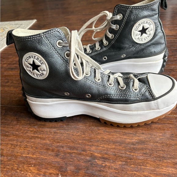 Run Star Hike Platform Dark Silver Metallic Converse - Picture 2 of 8